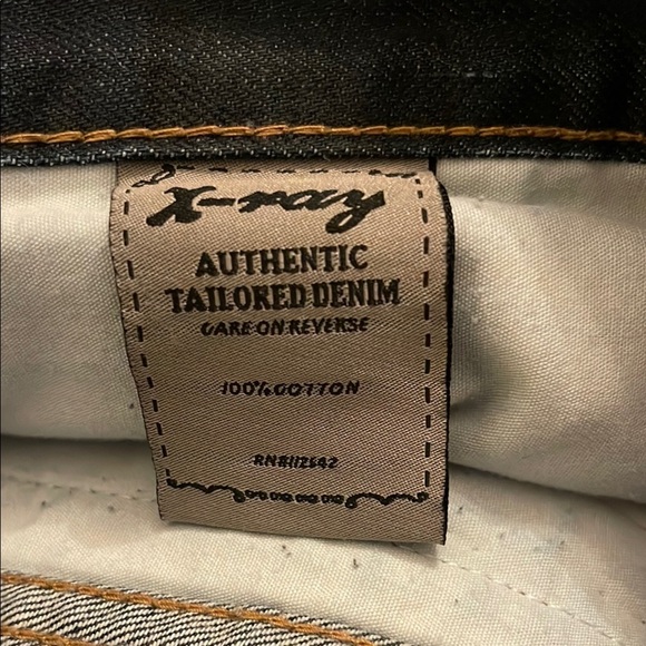 XY XRAY Blue Straight-Leg Jeans with Vintage Fading - Picture 8 of 8